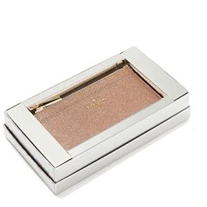 NIB Kate Spade New York Tinsel Boxed Large Slim Card Holder Rose Gold for Women